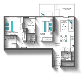 2 Bedroom